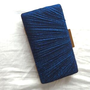 Evening Clutch Glittery Sparkly Blue